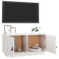 vidaXL Mueble de TV de madera maciza de pino blanco 80x34x40 cm vidaXL Mueble de TV de madera maciza de pino blanco 80x34x40 cm