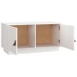 vidaXL Mueble de TV de madera maciza de pino blanco 80x34x40 cm vidaXL Mueble de TV de madera maciza de pino blanco 80x34x40 cm