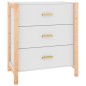 vidaXL Aparador de madera contrachapada blanco 62x38x70 cm