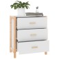 vidaXL Aparador de madera contrachapada blanco 62x38x70 cm