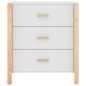 vidaXL Aparador de madera contrachapada blanco 62x38x70 cm