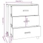 vidaXL Aparador de madera contrachapada blanco 62x38x70 cm