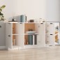 vidaXL Aparadores 3 uds madera contrachapada blanco brillo vidaXL Aparadores 3 uds madera contrachapada blanco brillo