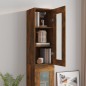 vidaXL Armario de pared colgante roble ahumado 34,5x34x90 cm