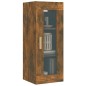 vidaXL Armario de pared colgante roble ahumado 34,5x34x90 cm