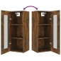 vidaXL Armario de pared colgante roble ahumado 34,5x34x90 cm