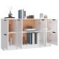 vidaXL Aparadores 3 uds madera contrachapada blanco brillo vidaXL Aparadores 3 uds madera contrachapada blanco brillo