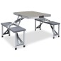 vidaXL Mesa de camping plegable con 4 asientos acero aluminio vidaXL Mesa de camping plegable con 4 asientos acero aluminio