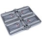 vidaXL Mesa de camping plegable con 4 asientos acero aluminio vidaXL Mesa de camping plegable con 4 asientos acero aluminio