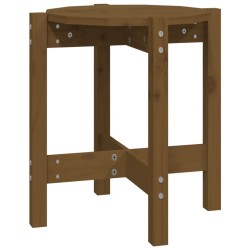 vidaXL Mesa de centro de madera maciza de pino marrón miel Ø42,5x45 cm