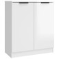 vidaXL Aparadores 3 uds madera contrachapada blanco brillo vidaXL Aparadores 3 uds madera contrachapada blanco brillo