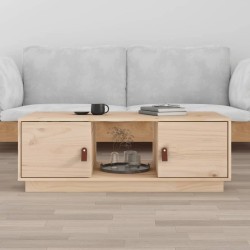  vidaXL Mesa de centro de madera maciza de pino 100x50x35 cm