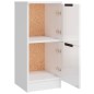 vidaXL Aparadores 3 uds madera contrachapada blanco brillo vidaXL Aparadores 3 uds madera contrachapada blanco brillo