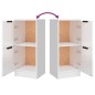 vidaXL Aparadores 3 uds madera contrachapada blanco brillo vidaXL Aparadores 3 uds madera contrachapada blanco brillo