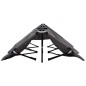 vidaXL Tumbona plegable para 2 personas acero gris vidaXL Tumbona plegable para 2 personas acero gris