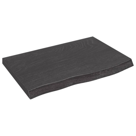 vidaXL Estante pared madera roble tratada marrón oscuro 60x40x(2-4) cm