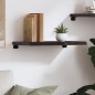 vidaXL Estante pared madera roble tratada marrón oscuro 60x40x(2-4) cm