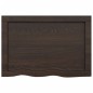 vidaXL Estante pared madera roble tratada marrón oscuro 60x40x(2-4) cm