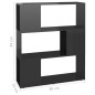 vidaXL Librería separador madera contrachapada gris brillo 80x24x94 cm vidaXL Librería separador madera contrachapada gris brillo 80x24x94 cm