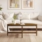 vidaXL Mesa de centro madera maciza de pino marrón miel 118x63x45 cm vidaXL Mesa de centro madera maciza de pino marrón miel 118x63x45 cm