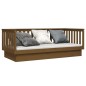 vidaXL Sofá cama de madera maciza de pino marrón miel 80x200 cm