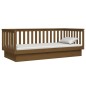 vidaXL Sofá cama de madera maciza de pino marrón miel 80x200 cm