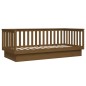 vidaXL Sofá cama de madera maciza de pino marrón miel 80x200 cm