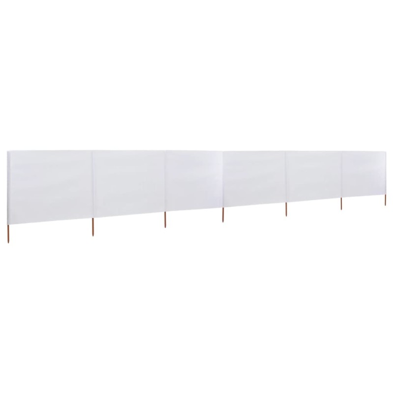 vidaXL Paravientos de playa de 6 paneles de tela 800x80 cm blanco vidaXL Paravientos de playa de 6 paneles de tela 800x80 cm blanco