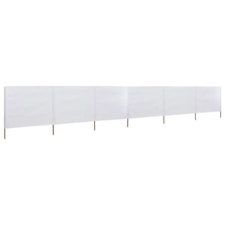 vidaXL Paravientos de playa de 6 paneles de tela 800x80 cm blanco