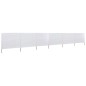 vidaXL Paravientos de playa de 6 paneles de tela 800x80 cm blanco vidaXL Paravientos de playa de 6 paneles de tela 800x80 cm blanco