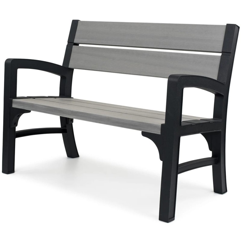 Keter Banco de jardín de 2 plazas Montero gris 233309 Keter Banco de jardín de 2 plazas Montero gris 233309