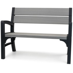 Keter Banco de jardín de 2 plazas Montero gris 233309