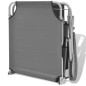 vidaXL Tumbona de jardín con toldo acero gris vidaXL Tumbona de jardín con toldo acero gris