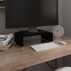 vidaXL Soporte para TV/Elevador monitor cristal negro 40x25x11 cm