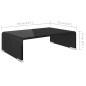 vidaXL Soporte para TV/Elevador monitor cristal negro 40x25x11 cm