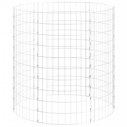 vidaXL Compostador de jardín acero galvanizado Ø100x100 cm