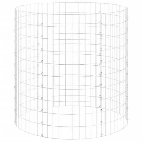 vidaXL Compostador de jardín acero galvanizado Ø100x100 cm