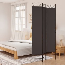 vidaXL Biombo divisor de 3 paneles de tela marrón 120x220 cm