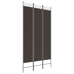 vidaXL Biombo divisor de 3 paneles de tela marrón 120x220 cm