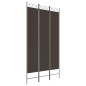 vidaXL Biombo divisor de 3 paneles de tela marrón 120x220 cm vidaXL Biombo divisor de 3 paneles de tela marrón 120x220 cm
