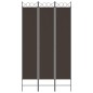 vidaXL Biombo divisor de 3 paneles de tela marrón 120x220 cm vidaXL Biombo divisor de 3 paneles de tela marrón 120x220 cm
