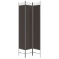 vidaXL Biombo divisor de 3 paneles de tela marrón 120x220 cm vidaXL Biombo divisor de 3 paneles de tela marrón 120x220 cm