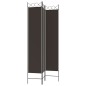 vidaXL Biombo divisor de 3 paneles de tela marrón 120x220 cm vidaXL Biombo divisor de 3 paneles de tela marrón 120x220 cm