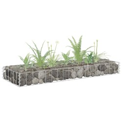 vidaXL Arriate de gaviones de acero galvanizado 90x30x10 cm