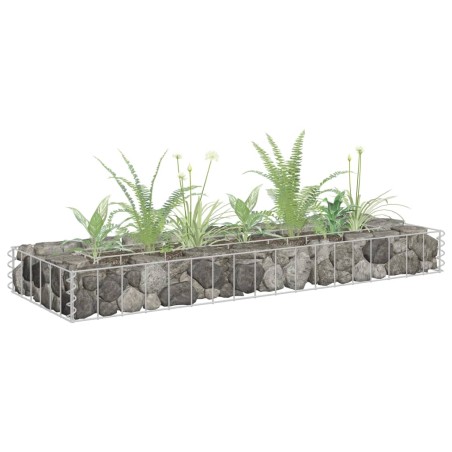 vidaXL Arriate de gaviones de acero galvanizado 90x30x10 cm