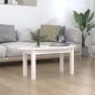 vidaXL Mesa de centro de madera maciza de pino blanco 80x40x35 cm vidaXL Mesa de centro de madera maciza de pino blanco 80x40x35 cm