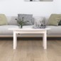 vidaXL Mesa de centro de madera maciza de pino blanco 80x40x35 cm vidaXL Mesa de centro de madera maciza de pino blanco 80x40x35 cm