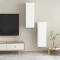 vidaXL Muebles para TV 2 uds madera contrachapada blanco 30,5x30x90 cm vidaXL Muebles para TV 2 uds madera contrachapada blanco 30,5x30x90 cm