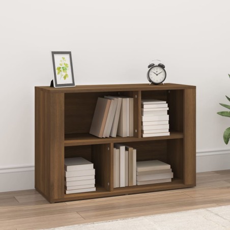 vidaXL Aparador de madera contrachapada marrón roble 80x30x54 cm