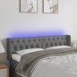 vidaXL Cabecero con LED de tela gris oscuro 163x16x78/88 cm vidaXL Cabecero con LED de tela gris oscuro 163x16x78/88 cm